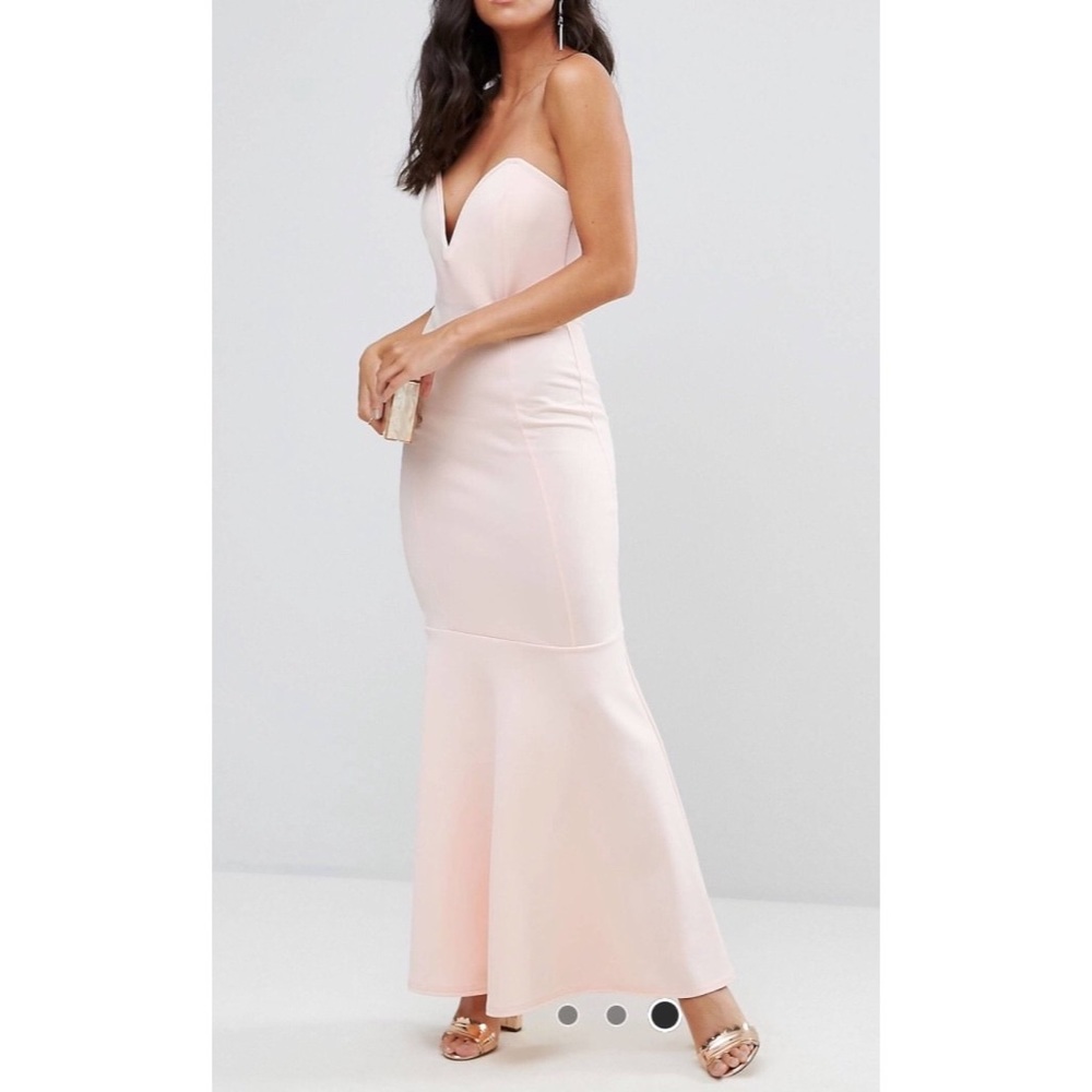 Maxi light pink-peach dress. New!